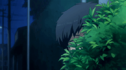 anime bush peek faces spying sneaky.gif